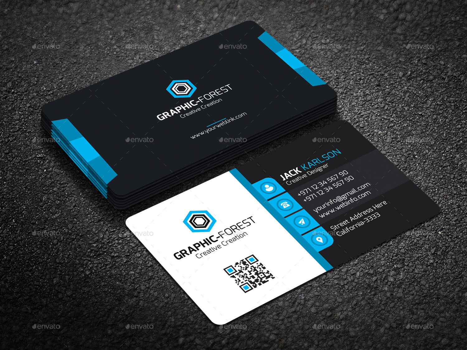 Corporate Business Card, Print Templates GraphicRiver